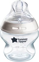 Bol.com Tommee Tippee Closer to Nature - zuigfles - tepelspeen met langzame uitstroomsnelheid en anti-koliek ventiel - 150 ml -1... aanbieding