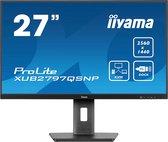 iiyama ProLite XUB2797QSNP-B1 - 27 inch - QHD - IPS - USB-Hub (4x) - Verstelbaar - USB-C Dock - KVM-switch