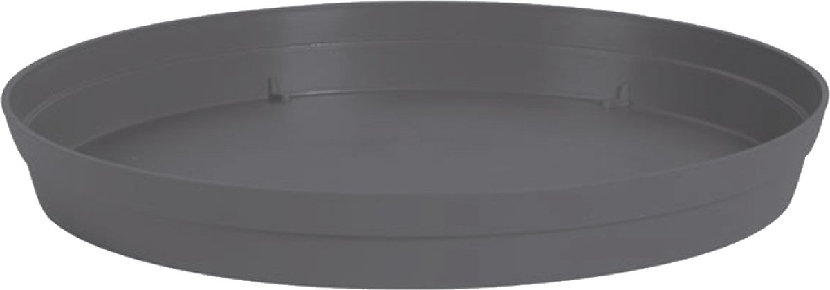 EDA Bloempot onderschaal Toscane - kunststof - antraciet - D28 cm - opvangschalen