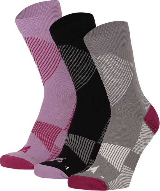 Sport compressie quarter sokken - 3-Pak - Unisex - Maat 35 t/m 48 - Sportsokken