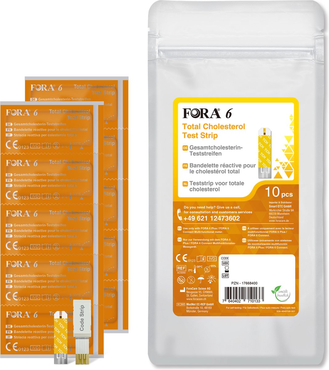 Goedkoopste FORA 6 Cholesterol Teststrips (10 stuks