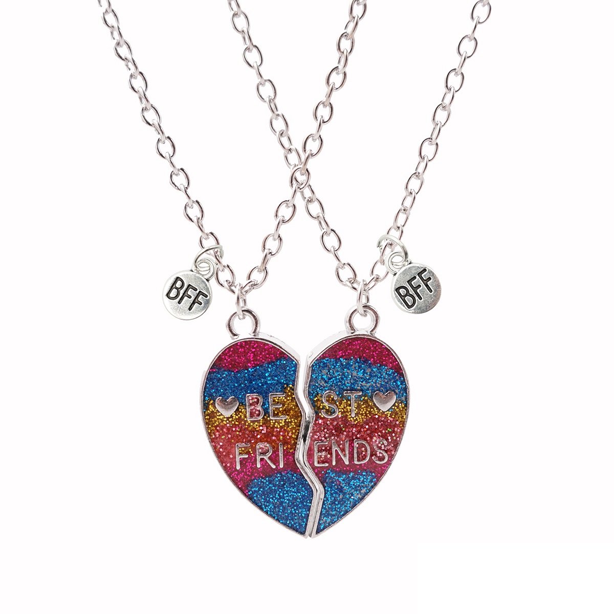 Kasey Vriendschapsketting Gekleurd Hartje BFF - BFF Ketting Voor 2 - Vriendschapskettingen - Vriendschap Cadeau