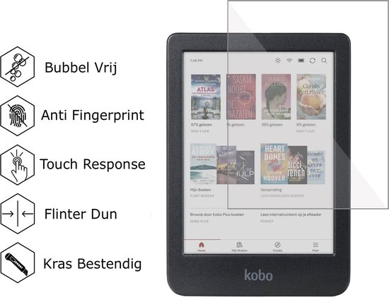 Geschikt voor Kobo Clara Colour / BW - Screenprotector - Beschermglas Folie van 2LTR — afbeelding 2