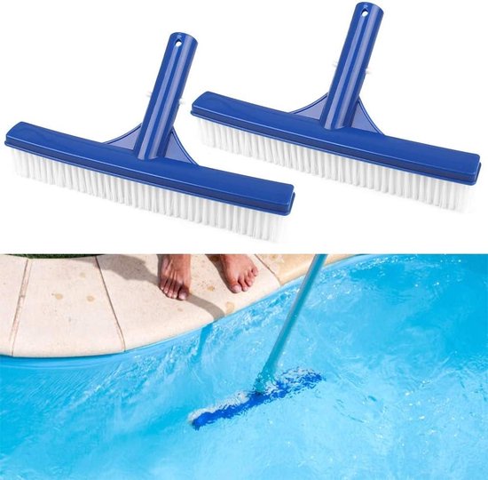 Algenborstel, Lichtgewicht Zilver Reinigingsgereedschap Muren Stalen Borstel, voor Zwembadvijver Algenborstel, Lichtgewicht Zilver Reinigingsgereedschap Muren Stalen Borstel, voor Zwembadvijver