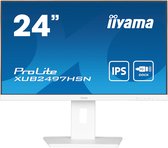 Bol.com iiyama ProLite XUB2497HSN-W1 24 inch - Full HD - IPS - USB-Hub (2x) - in hoogte verstelbaar - USB-C Dock - wit aanbieding