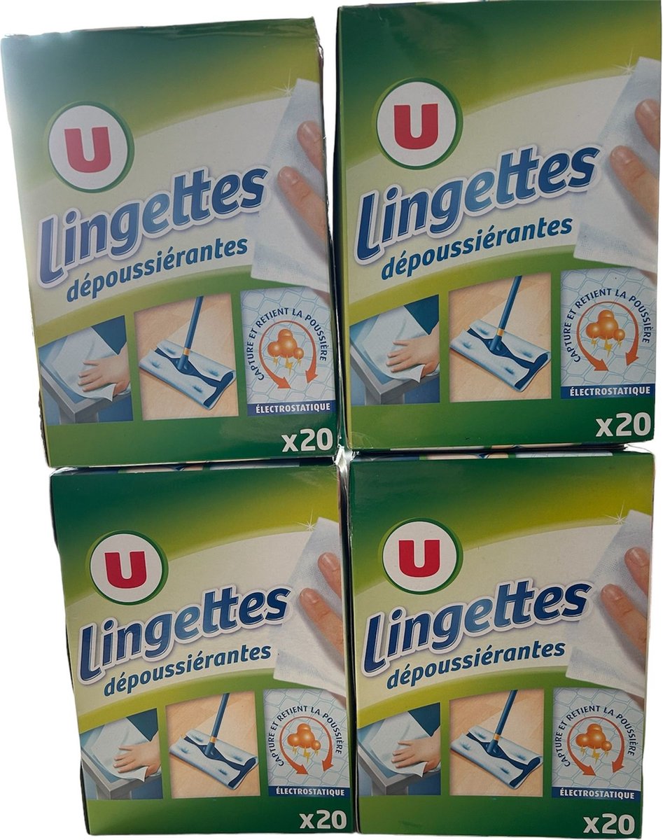 Goedkoopste Lingettes Stofverwijderaar Doekjes Voordeelverpakking 4x20stuks