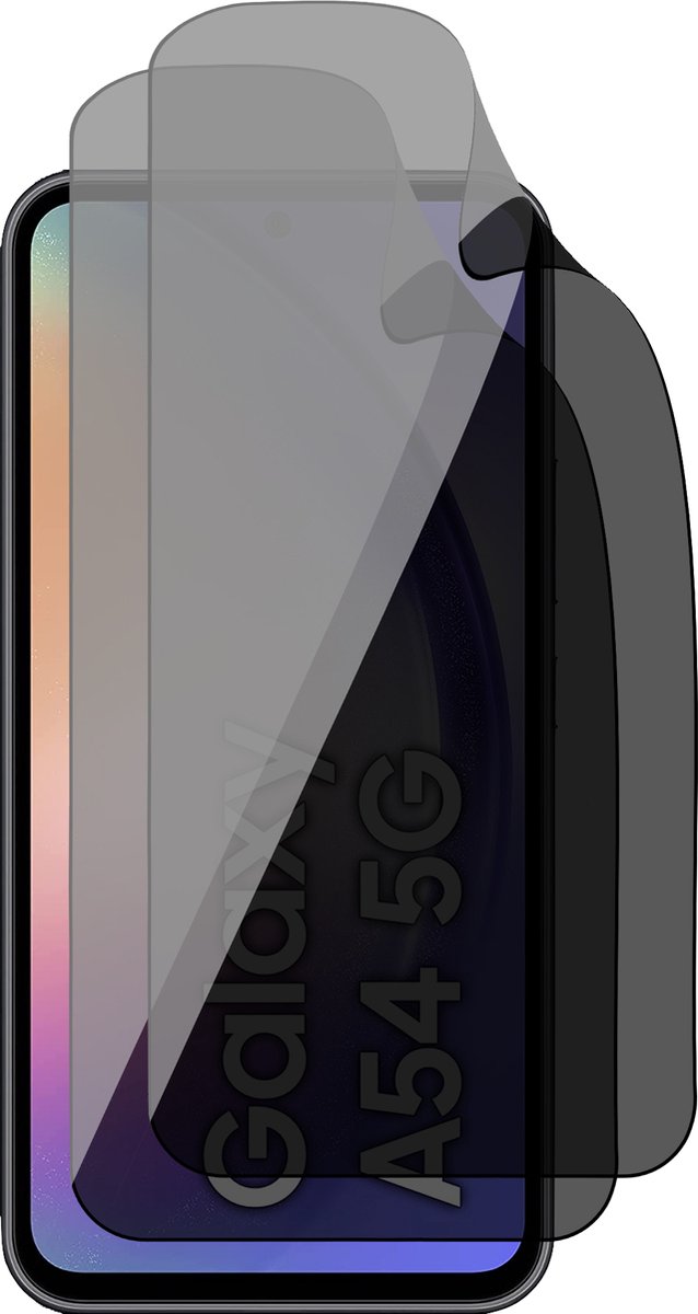 Privacy Screenprotector geschikt voor Samsung Galaxy A54 - 2x FlexGuard Screen Protector