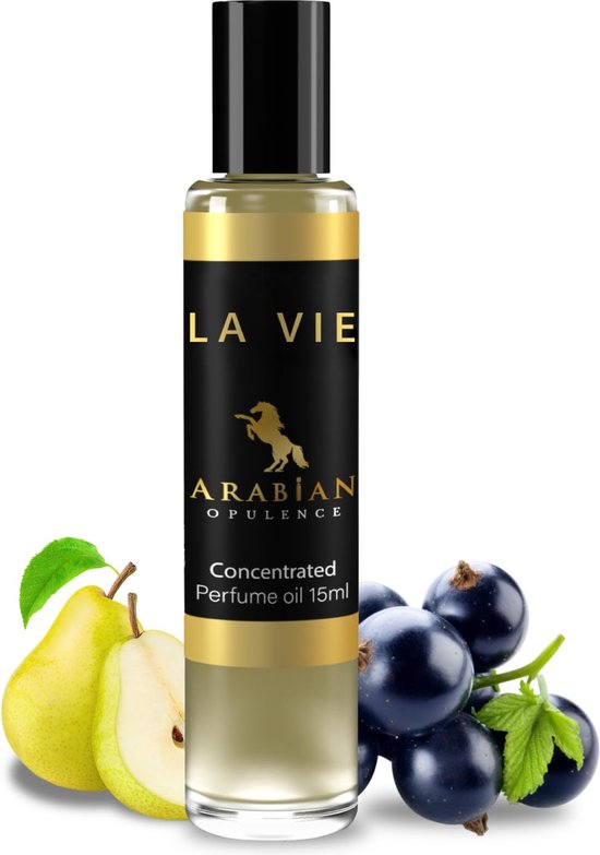 ARABIAN OPULENCE Parfum voor dames LA VIE FR182 | Parfum Olie | Eau de Parfum Dames | parfum voor meisjes, Langhoudende Bloemige Fruitige Geur | Alcoholvrije Roll-on Parfum | Luxe Parfum Cadeauset voor Vrouwen | Geur voor dames, Reisformaat (15ml)