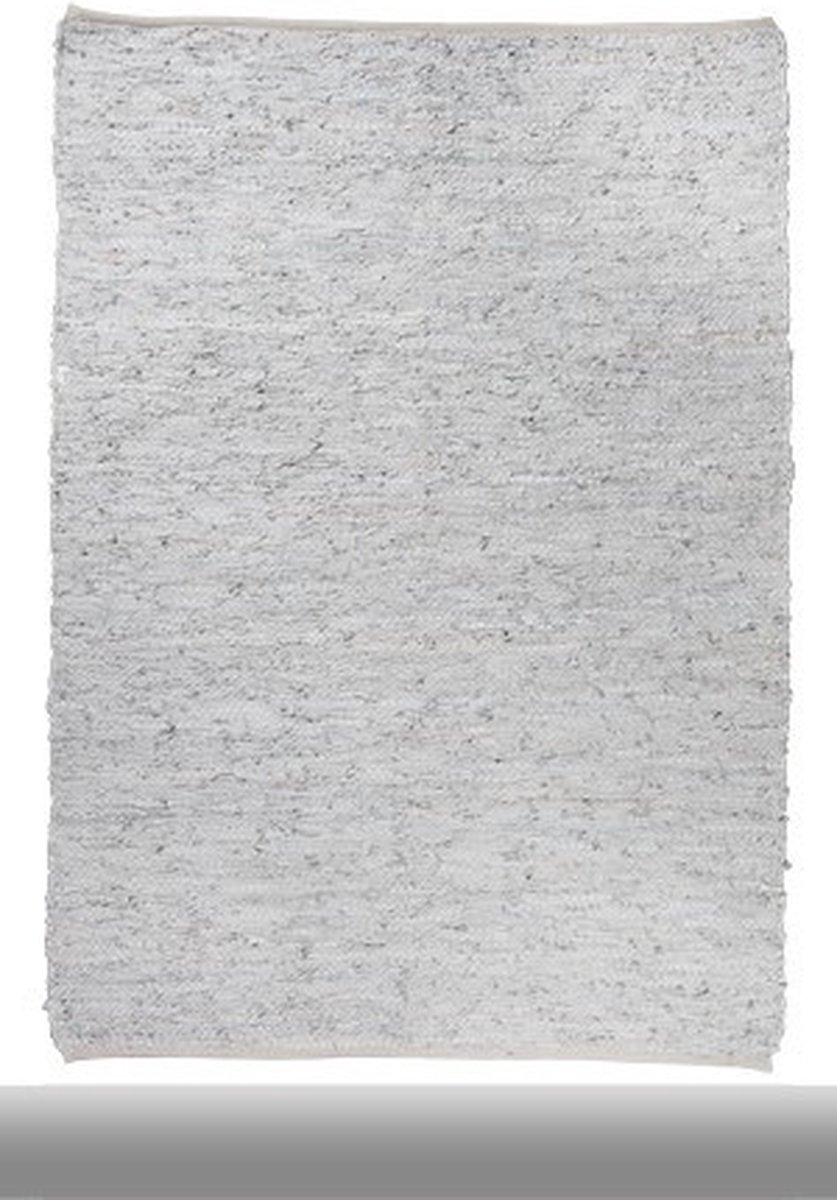 Rug Woven Leather Licht Grijs | 130 X 170 | Sierkussen Voor Woonkamer Of Slaapkamer