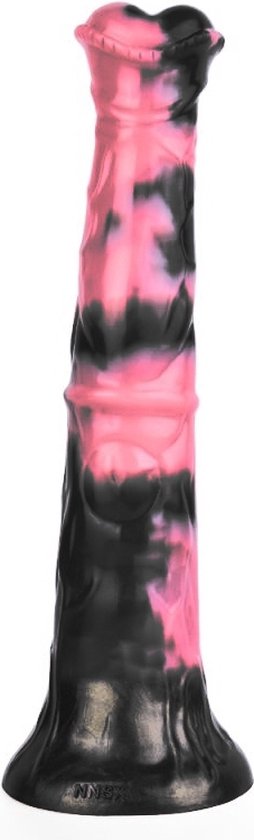 Silliconen Horse Dildo Ragulf Zwart-Roze Van Bad Horse