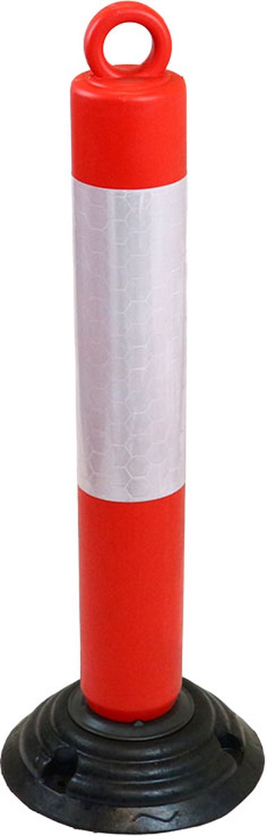 Flexibele zelfrichtende parkeerpaal met kettingoog - Rood - x x 800 mm- - Polyethyleen (PE) - - Voor binnen & buiten