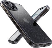 IYUPP Hoesje Glitter Zwart - Geschikt voor iPhone 15 - Stijlvolle Back Cover - Diamond