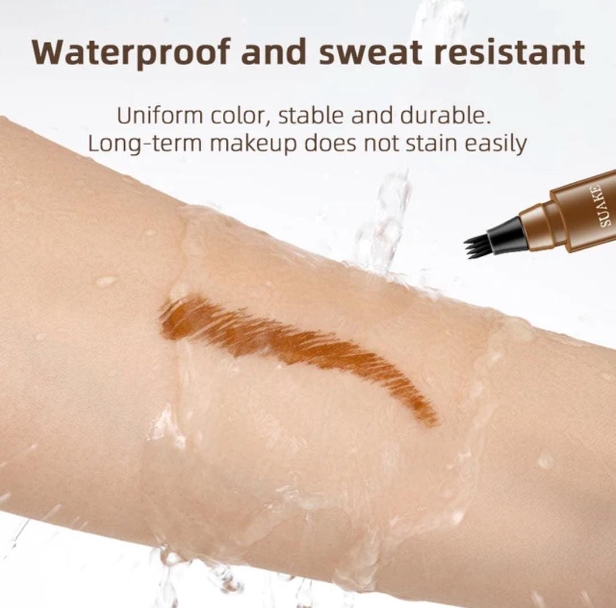 Professionele Vloeibare Wenkbrauwpotlood/ Modern / Waterbestendig en Gemakkelijk te Gebruiken/ 2 Dark brown /R 95