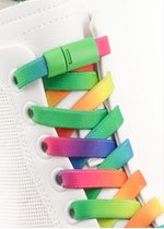 CHPN - Veters - Regenboog veters - Rainbow - Elastische Veters met Sluiting - Multicolor - Laces - Hippe veters - Coole veters