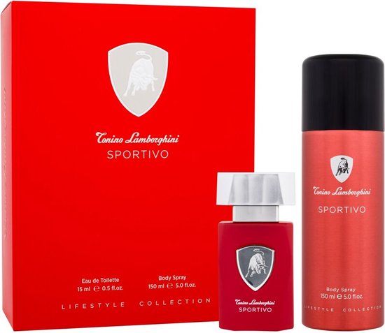 Tonino Lamborghini Giftset Sportivo for men Eau de Toilette + Body Spray