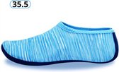 Livano Waterschoenen Voor Kinderen & Volwassenen - Aqua Shoes - Aquaschoenen - Afzwemschoenen - Zwemles Schoenen - Hemelsblauw - Maat 35.5