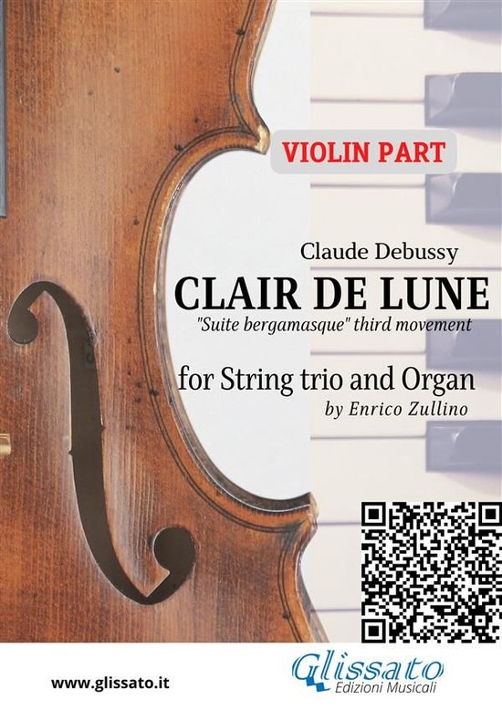 Clair De Lune for String trio and Organ 1 - Violin part: Cla ... - cover