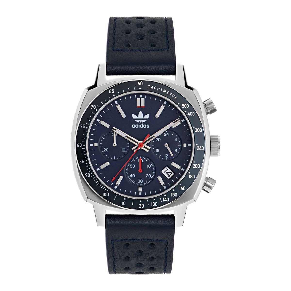 Adidas Originals Master Originals One Chrono AOFH23577 Horloge - Leer - Blauw - Ø 44 mm