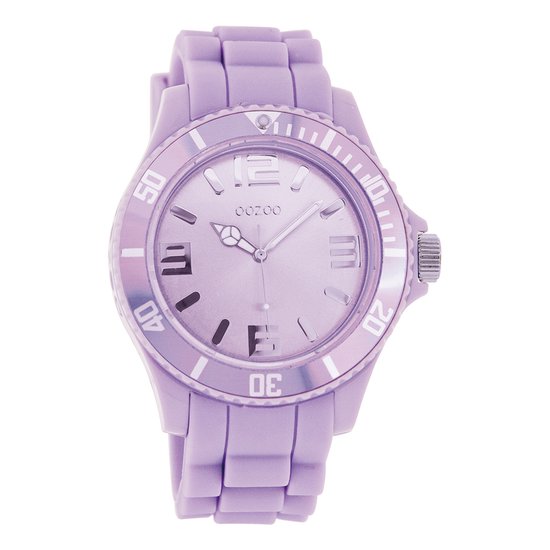 OOZOO Timepieces - Lila horloge met lila rubber band - C4365
