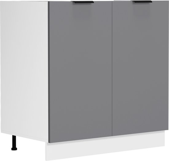 VCM Spülenunterschrank Breite 80 cm Spülschrank Unterschrank Spüle Küche Fasola