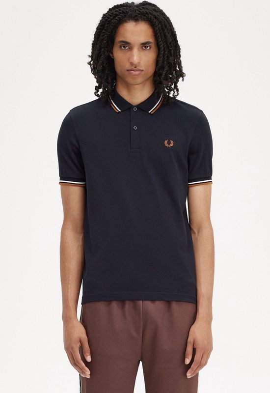 Fred Perry Polo M3600 Navy V33 Coupe Slim Polo Homme Taille XL bol