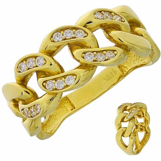 bague gourmette homme or 18k