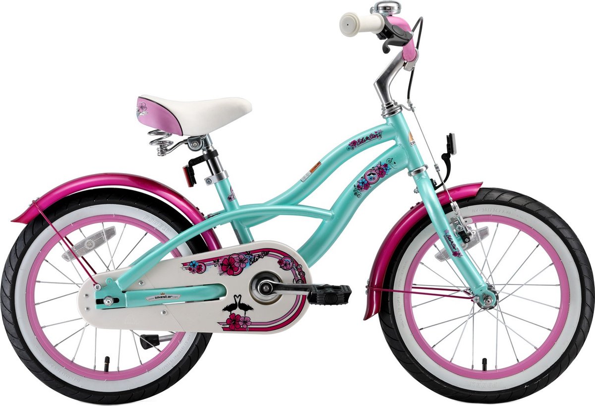 Bikestar 16 inch Cruiser kinderfiets, mint