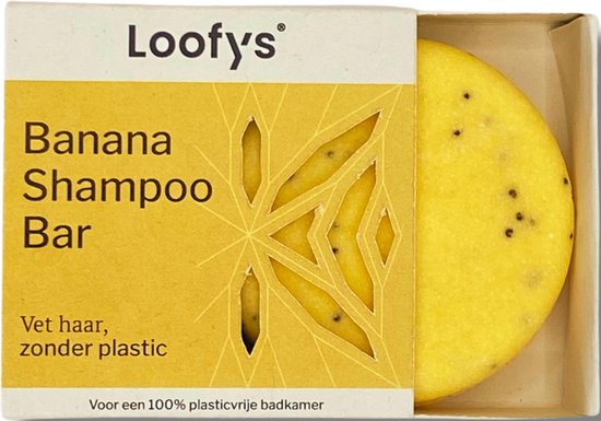 Loofy's - Voedende Shampoo Bar voor Vrouwen - [Yellow|Banana] - Normaal tot Vet haar - Plasticvrij & Vegan - Loofys