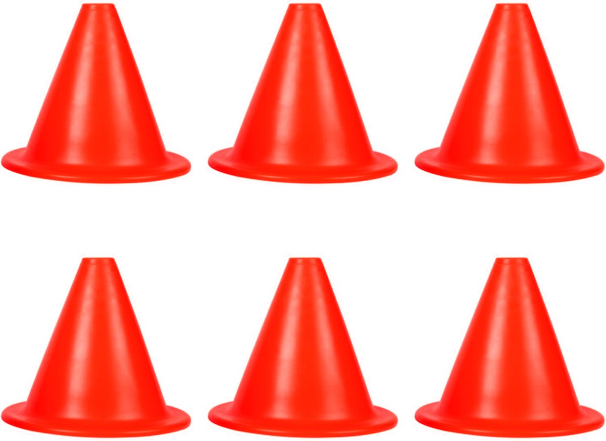 MDsport - Pion flexibel - Set van 6 - Klein - Rood - Flexibele pion