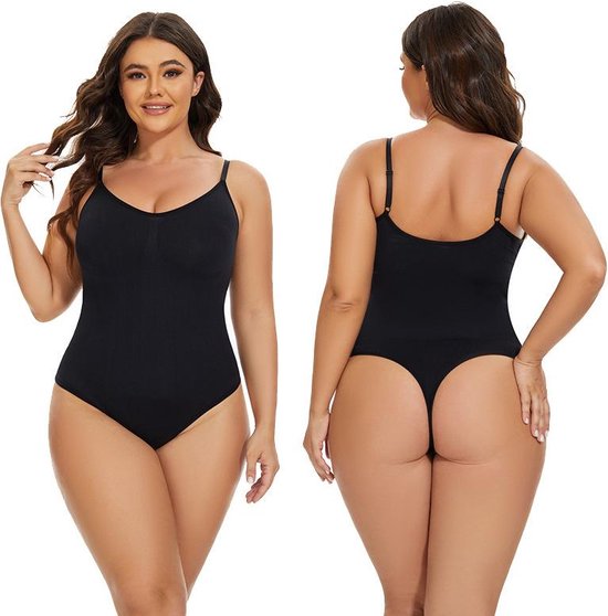 ChicShape Bodysuit Shapewear Dames String - Sterk Corrigerend Ondergoed - Bodyshaper Correctie voor Buik & Full Body - Maat L