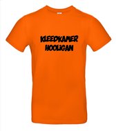 Kleedkamer hooligan T-shirt - 100% Katoen - Maat XS - Classic Fit - Oranje