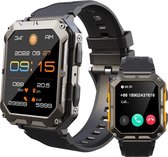 Smartwatch- Zwart- Horloge- Tracker- Stappenteller- Hartslagmeter- Watch Bloeddrukmeter- Bluetooth- Waterdicht- Gezond- Klok- Fitness -
