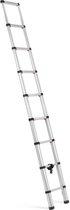 Telescopische ladder - 8 treden - aluminium - hoogte: 0.75 - 2.60 m - MSW