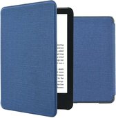 iMoshion Ereader Cover / Hoesje Geschikt voor Amazon Kindle (2022) 11th gen - iMoshion Canvas Sleepcover Bookcase zonder stand - Donkerblauw