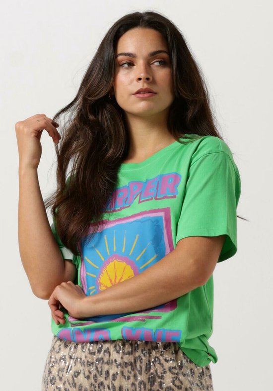 Harper & Yve Shell-ss Tops & T-shirts Dames - Shirt - Groen - Maat XS