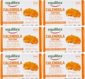 Equilibra Calendula Handzeep - 6 x 100g - Plantaardige Delicate Zeep Bar - Zeep Zonder SLES Parabenen en Kleurstoffen