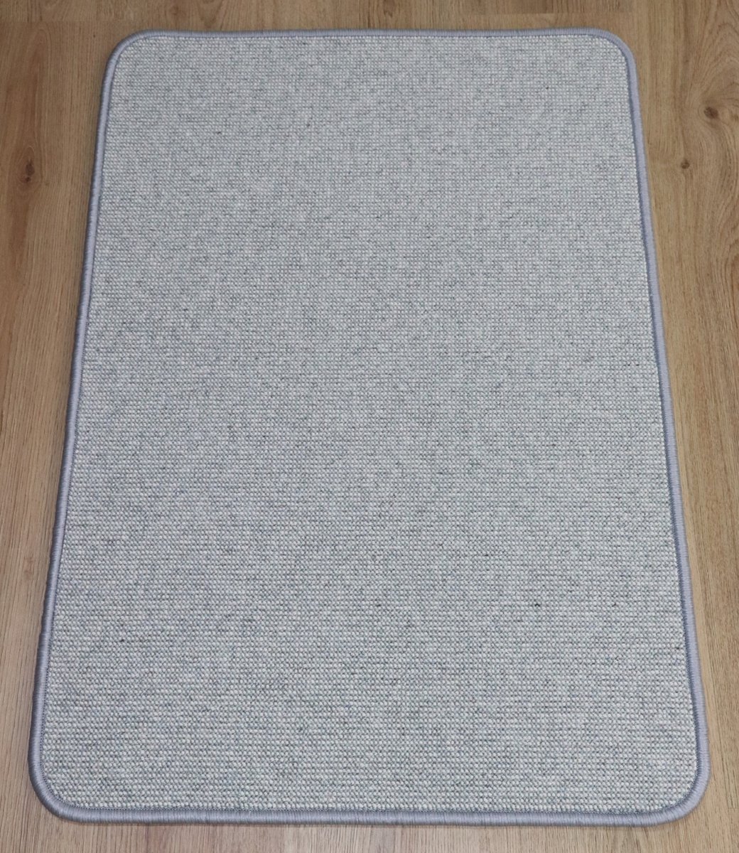 Prima Wollen vloerkleed - Deurmat - Davi - mint - blauw - groen - ecru - 60x90cm