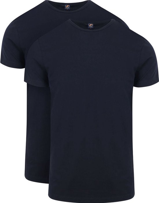 Suitable - Ota T-Shirt Ronde Hals Navy 2-Pack - Heren - Maat S - Modern-fit