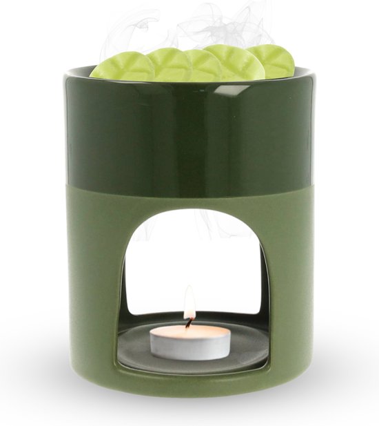 Scentchips® Shiny Duo Matt leger groen waxbrander geurbrander
