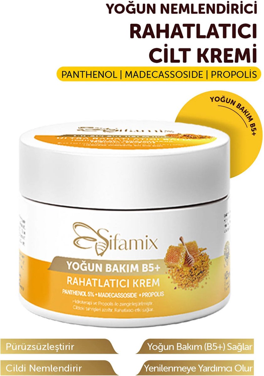 Goedkoopste Sifamix Barrièreversterkende intensieve vochtinbrengende crème B5 100 ml (Panthenol - Madecassoside - Propolis