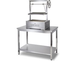 Caveman Grill 'Pro' - Inbouw - Argentijnse Grill - Buitenkeuken - Professionele keuken - Santa Maria Grill - Houtvuur & Houtskool