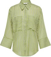 Jacqueline de Yong Blouse Jdymartina 7/8 Striped Shirt Wvn 15324978 Lima Bean Green Dames Maat - XL