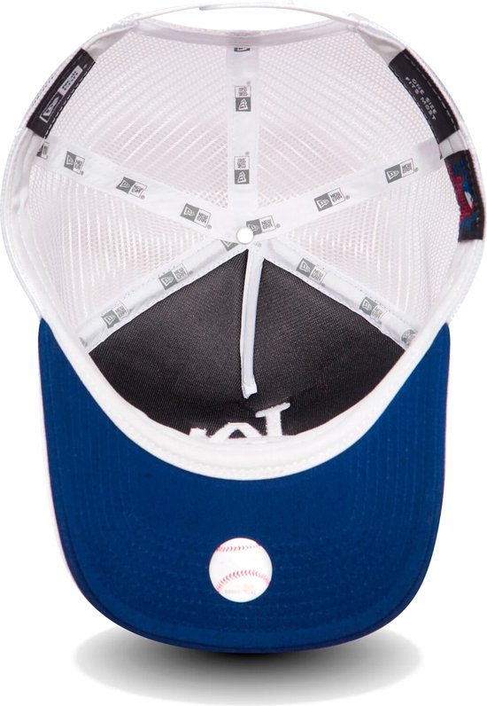 Casquette bleue avec dos en mesh blanc et logo LA.
