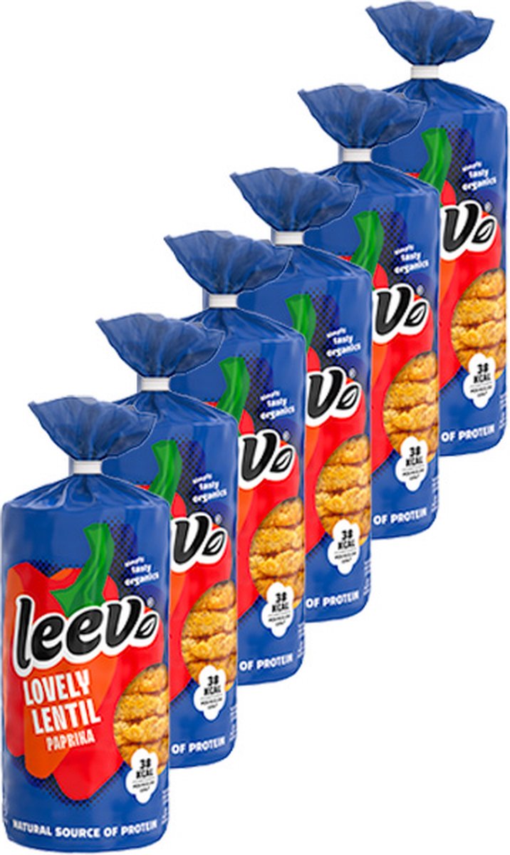 Goedkoopste Leev® Bio | Linzenwafels | Paprika | 6 stuks | 6 x 117g