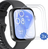 3x Geschikt voor Huawei Watch Fit 3 - Screenprotector - Beschermglas Folie