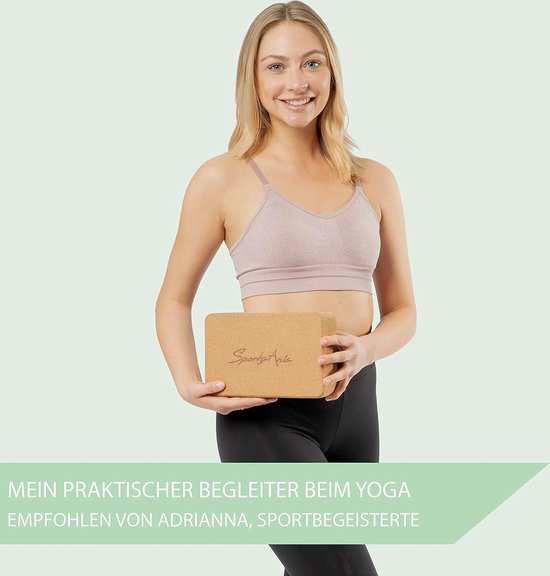 Premium Yoga Block Set van 2 van natuurkurk voor yoga en pilates - antislip en duurzaam van Merkloos — afbeelding 2