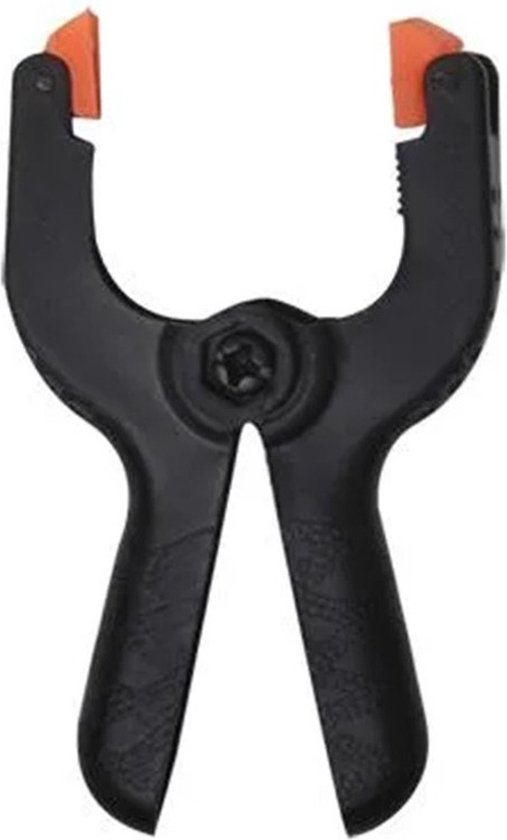 Proplus zeilklemmen/lijm klem - set 12x stuks - zwart - 6 cm - kunststof - marktkraam/dekzeil/DHZ van ProPlus — afbeelding 5