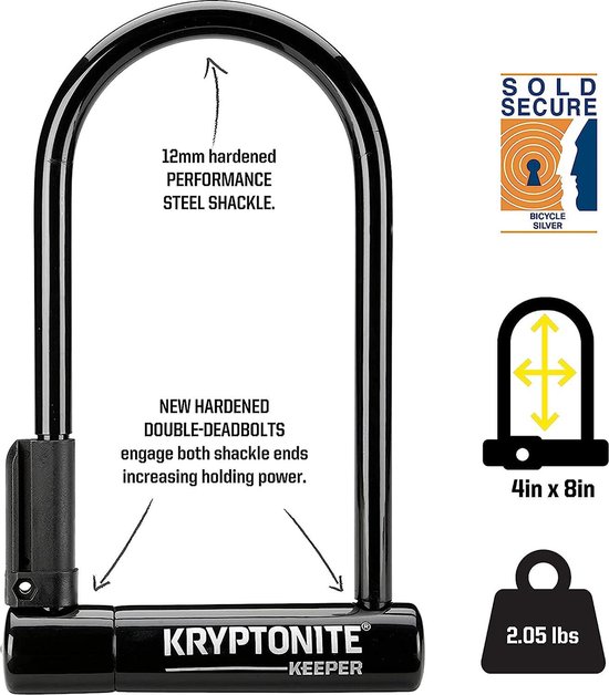 Kryptonite 12 STD Flex Cadado Keeper 12std-Cable 4 Black Unisex Security Lock van Kryptonite — afbeelding 2