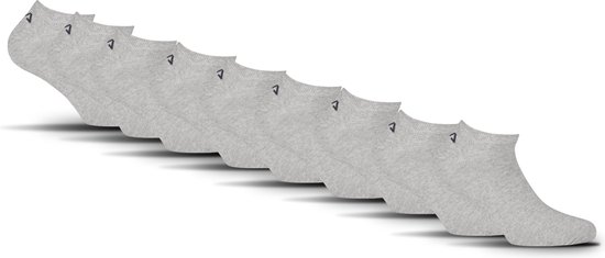 FILA - Chaussettes Quarter / Chaussettes basses - Lot de 9 - Taille 43/46 - Grijs - Logo sur le talon