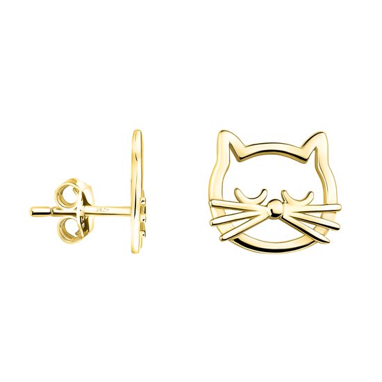 SOFIA MILANI Orecchini A Perno Donna In Argento 925 - Design Gatto, Eleganti, Ipoallergenici, Con Confezione Regalo